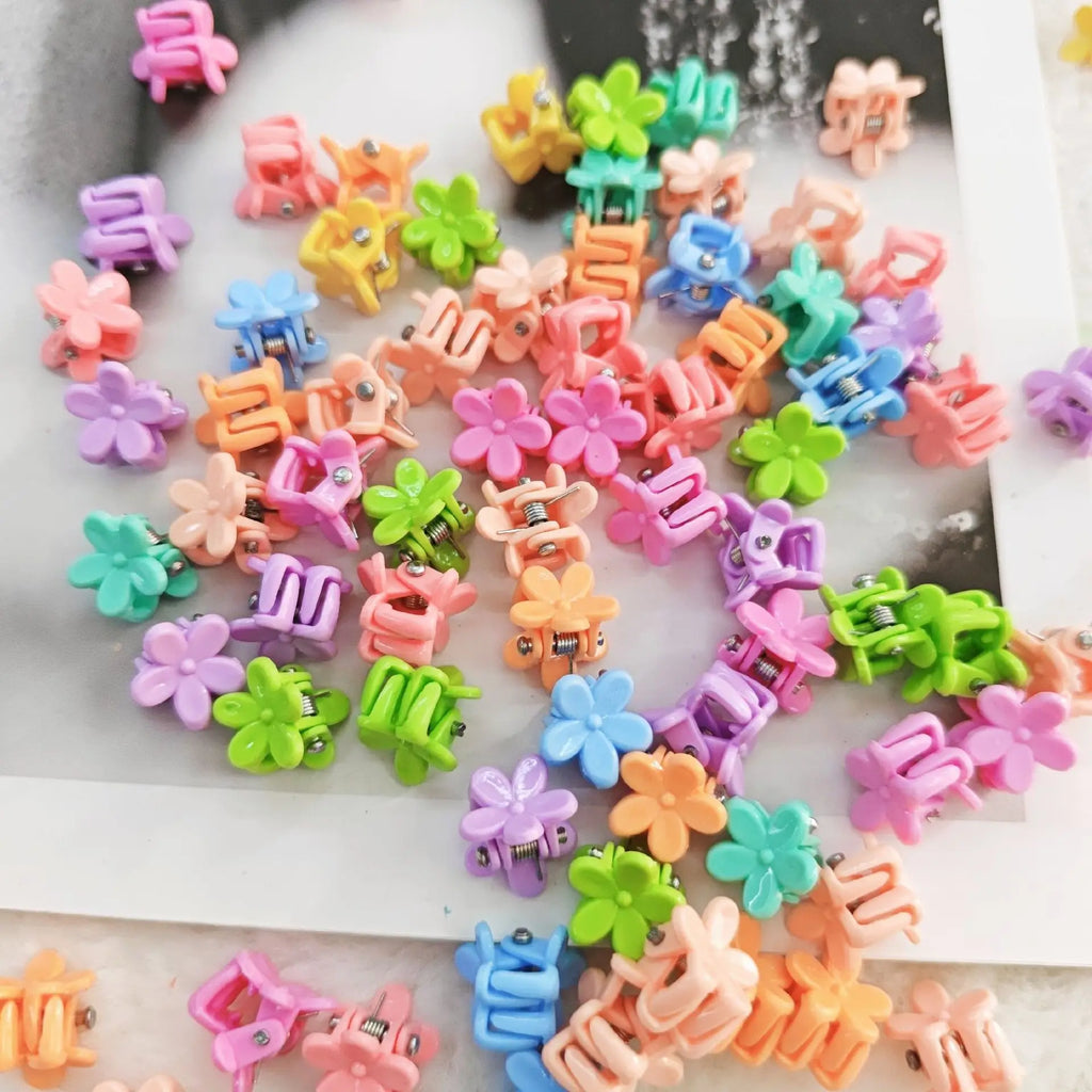 30-50PCS Fashionable Cute Children Hair Grab Clip Female Side Clip Cute Princess Hair Card Jewelry Head Flower Mini Small Hair