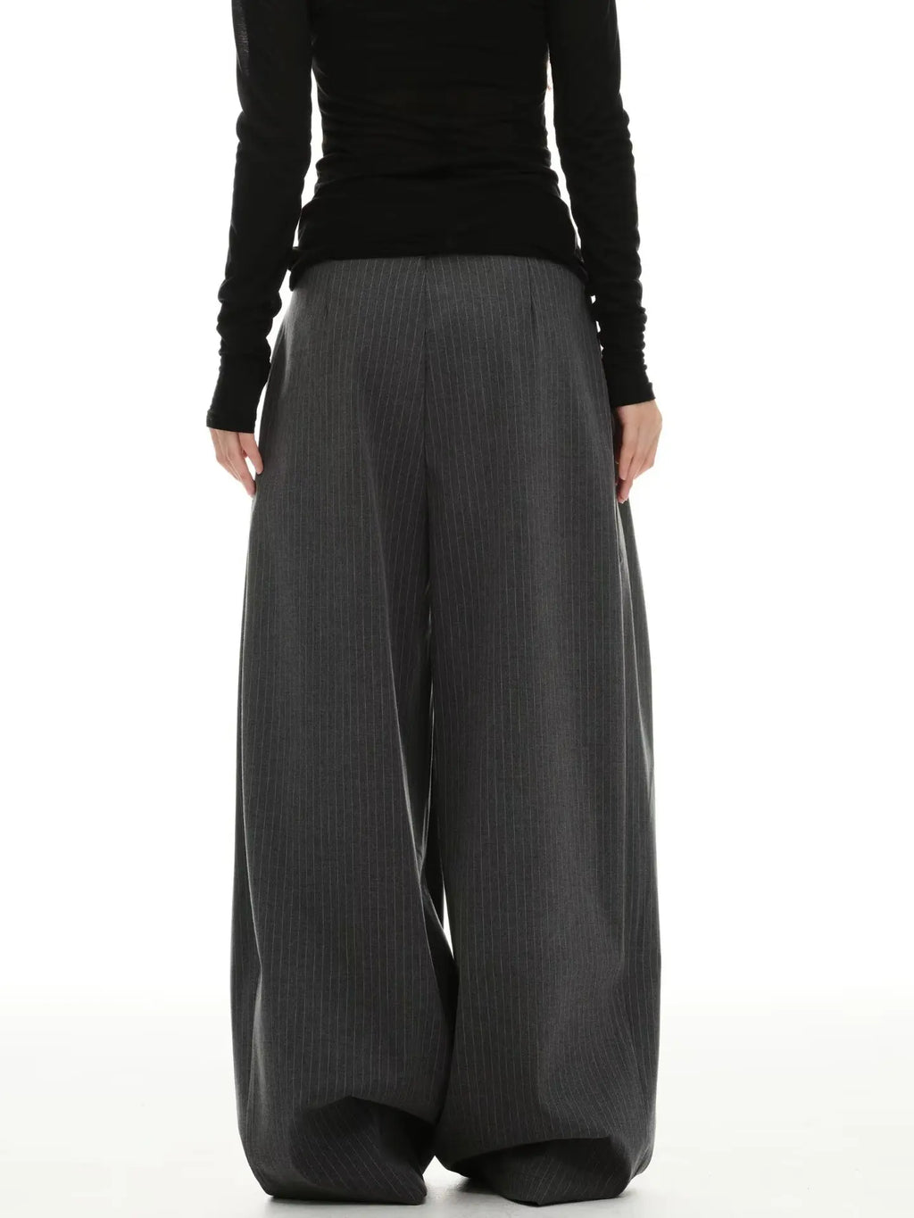 2026 New Vintage Pinstripe Suit Pants Loose Wide Leg Slimming Long Pants Casual Commute Trousers For Men And Women