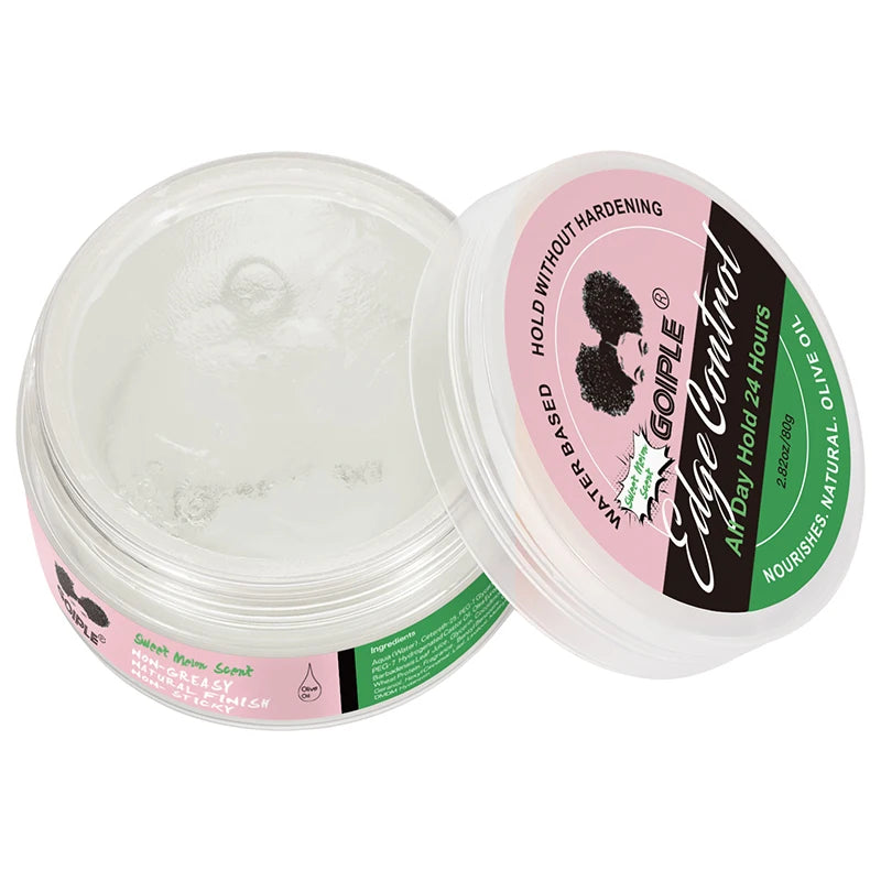 80g Extra Hold Edge Control Gel for Wig 4c Hair 24 Hour Long Lasting Control Gel No-greasy Edge Smoothing Break Hair Styling Wax