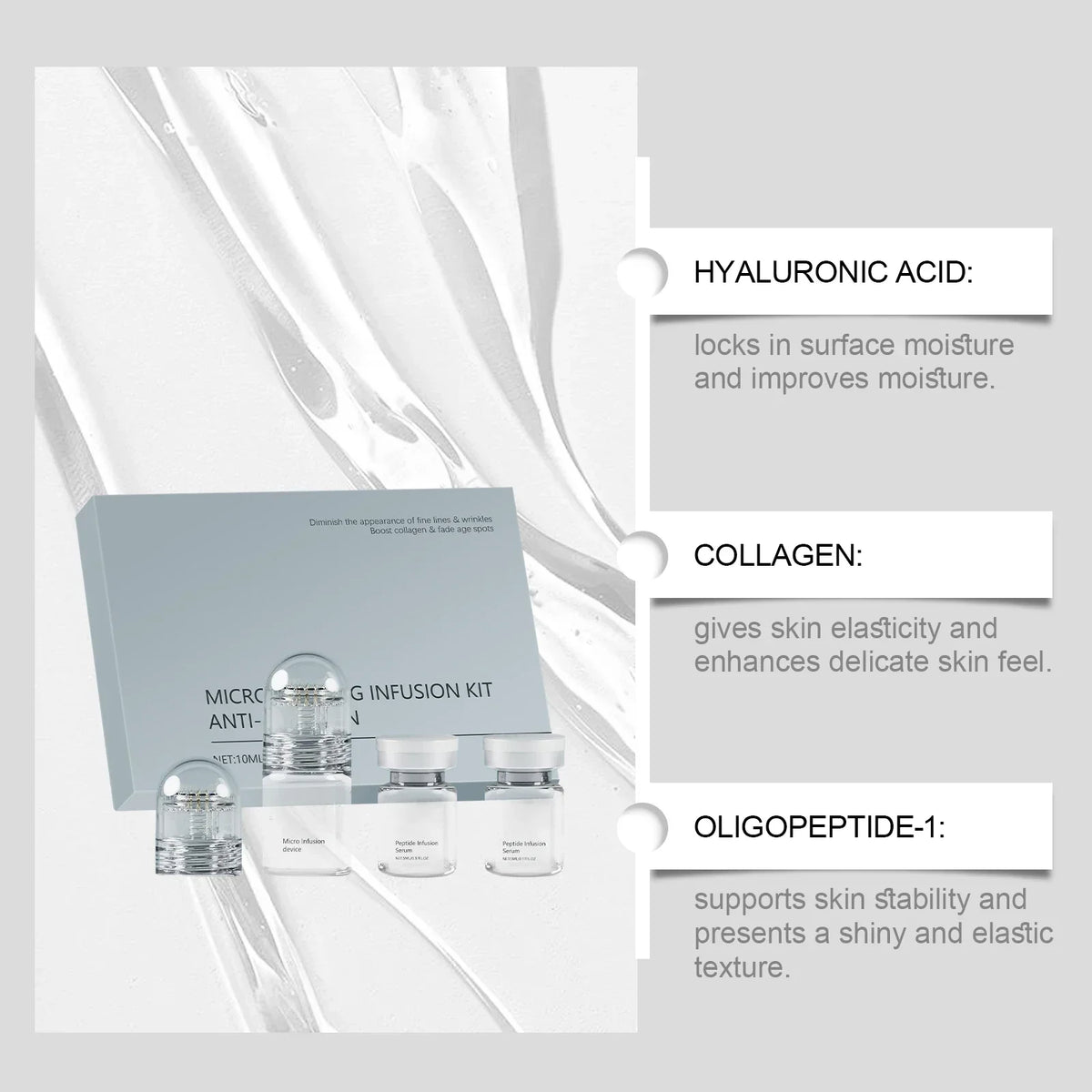 Peptide Serum Microneedle Repair Facial Care Set For Home Daily Use