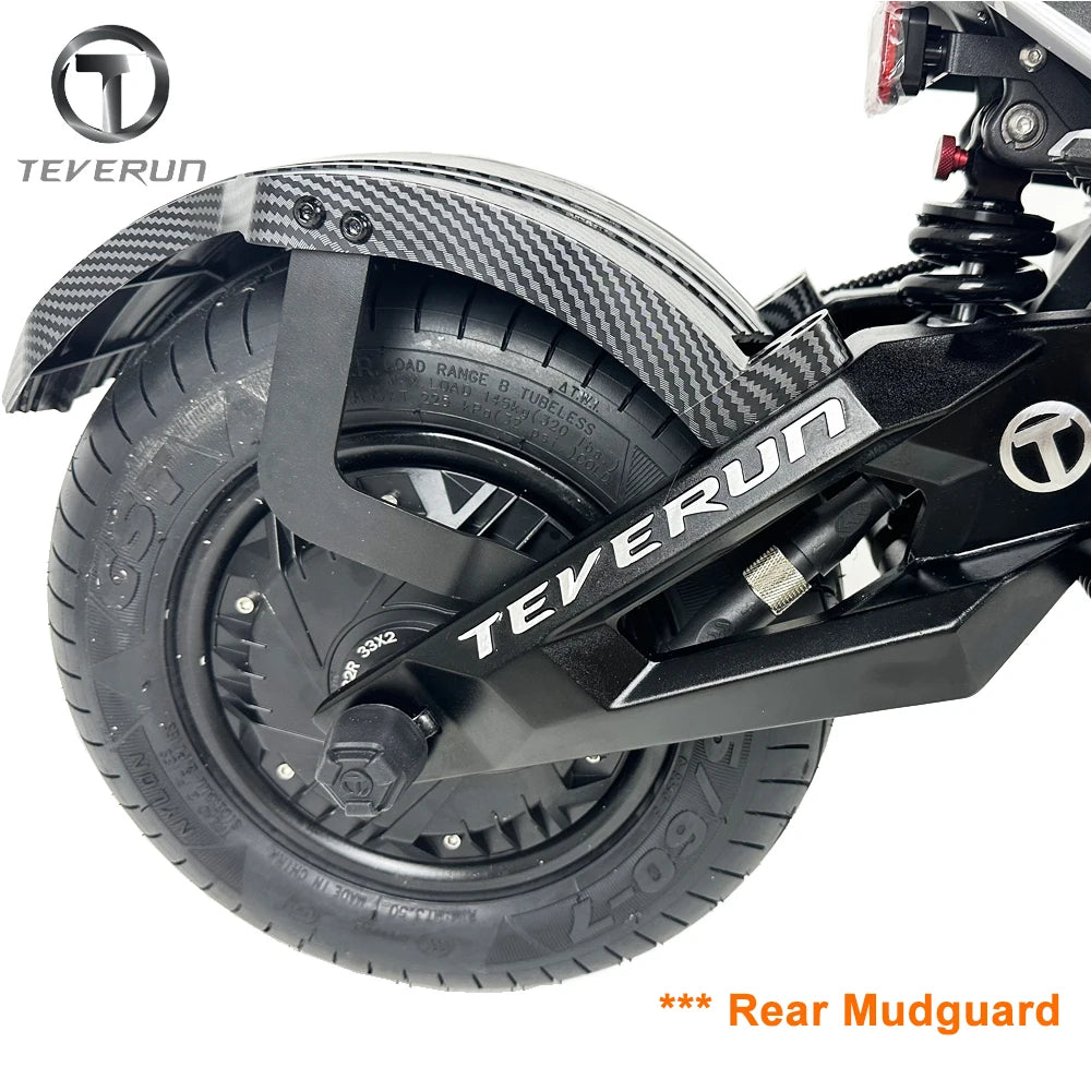 Original Teverun Fighter 7260R Carbon Fiber Pattern Mudguard for 13inch Teverun 7260R for Teverun 7260R Fenders E-Scooter Part