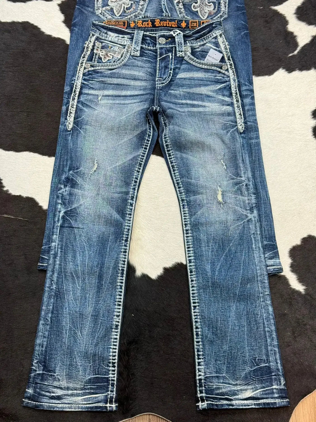 Y2K New Gothic Blue Denim Embroidery Harajuku Wide Pants Revival Mens Jeans Foliage Bootcut Women Pocket Hip Hop Streetwear