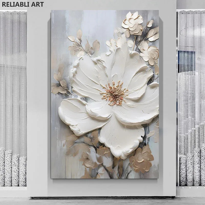 Modern Light Luxury Living Room Decor, Abstract Flower Art Posters,Home Decoration, Prints Canvas Wall Picture,Unframed