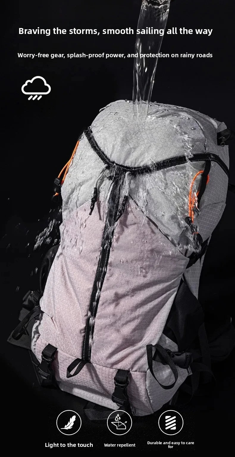 Lightweight Large Capacity Backpack Zipper Closure Fashion Waterproof Bag for Outdoor Travel Hiking Mountaineering Climbing