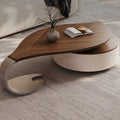Modern Leaf Shape Walnut Veneer Coffee Table Light Luxury Living Room Home New Designer Creative Special Shape Coffee Table