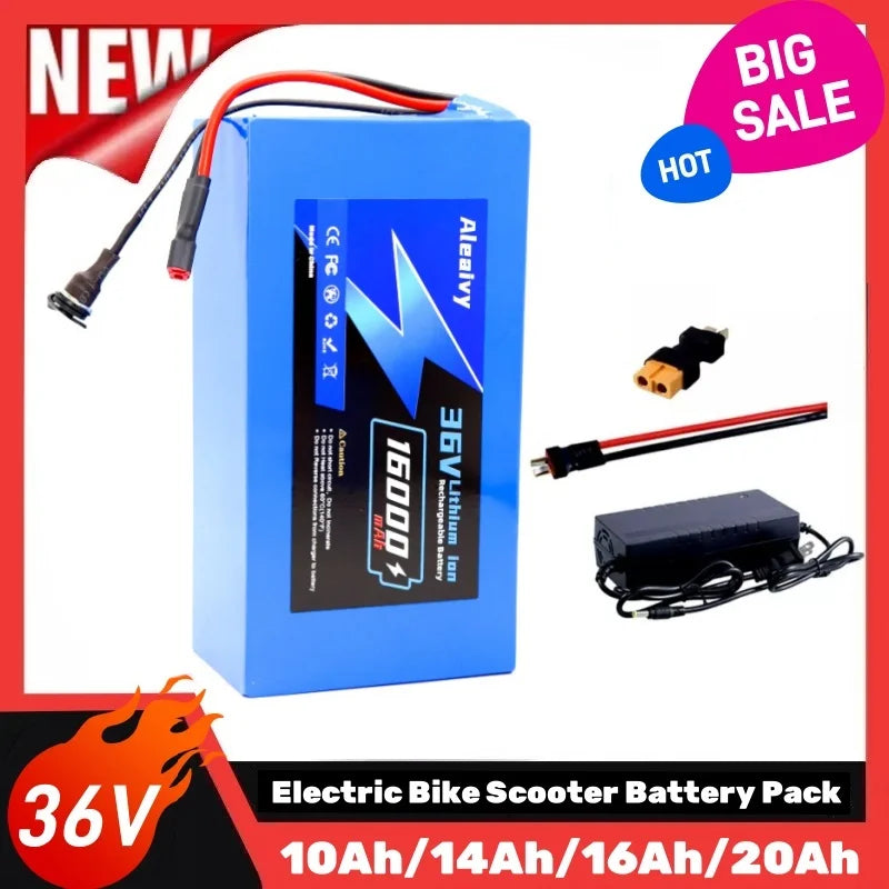 10S5P 36V 16000mAh Electric Scooter Lithium Battery 18650 Battery Pack 36V 12/16/20Ah Electric Scooter Electric Scooter Battery