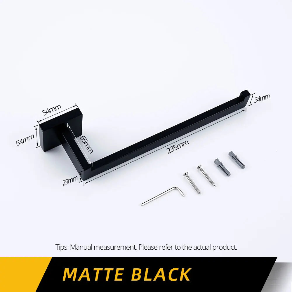 Bagnolux Towel Holder For Bathroom Wall Mounted Black Towel Bar Brushed Gold Bathroom Accessories Matte Black Towel Rack