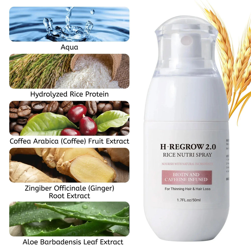 Hair Density Support Spray - Rice Wine Ferment Formula Nourishes Roots, Reduces Breakage & Adds Soft Volume to Limp Hair.