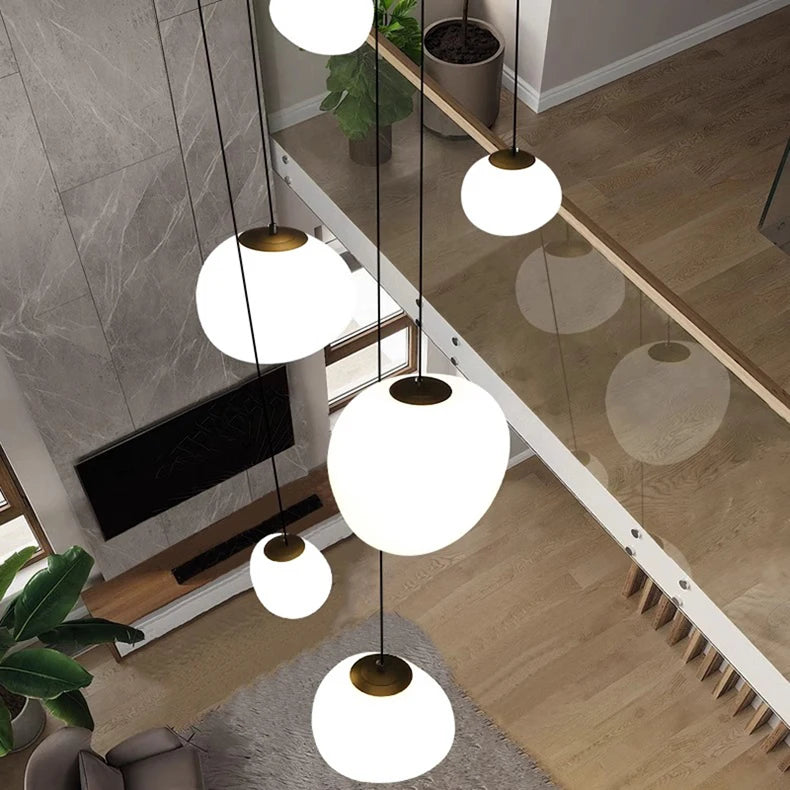 Modern Stair Chandelier Pendant Lights Indoor Lighting Ceiling Lamp Hanging Light LED Chandeliers for Living Room Indoor Lightin