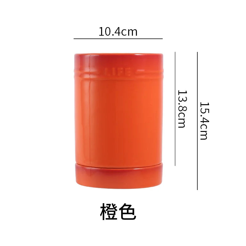 Porcelain Kitchen Utensil Holder for Countertop,Ceramic Storage Organizer for Knives Spoons and Forks,Cooking Tools Container