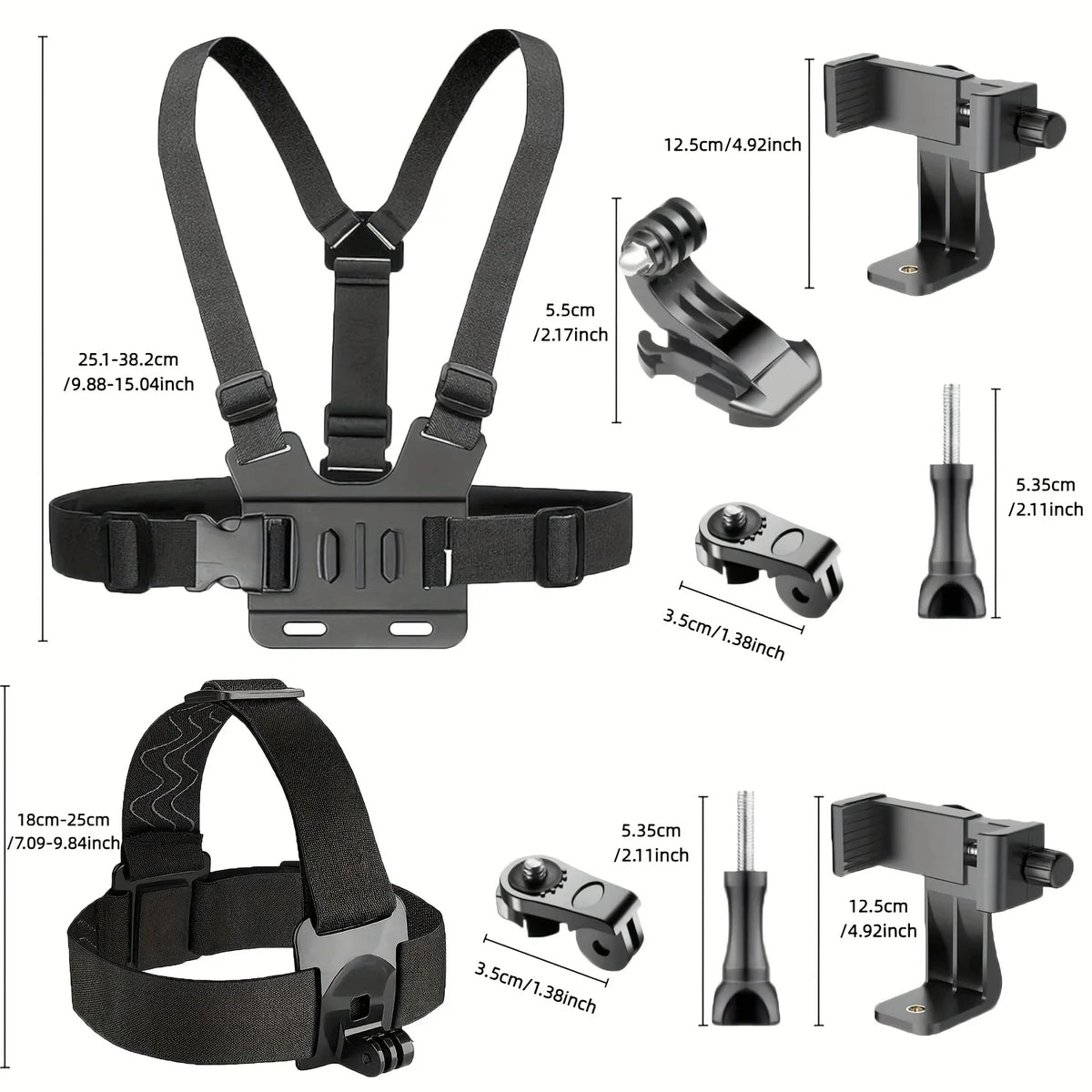 Adjustable Chest Mount for Action Cameras And Mobile Phones - Durable Auxiliary Shooting Tool for Sports And Outdoor Activities