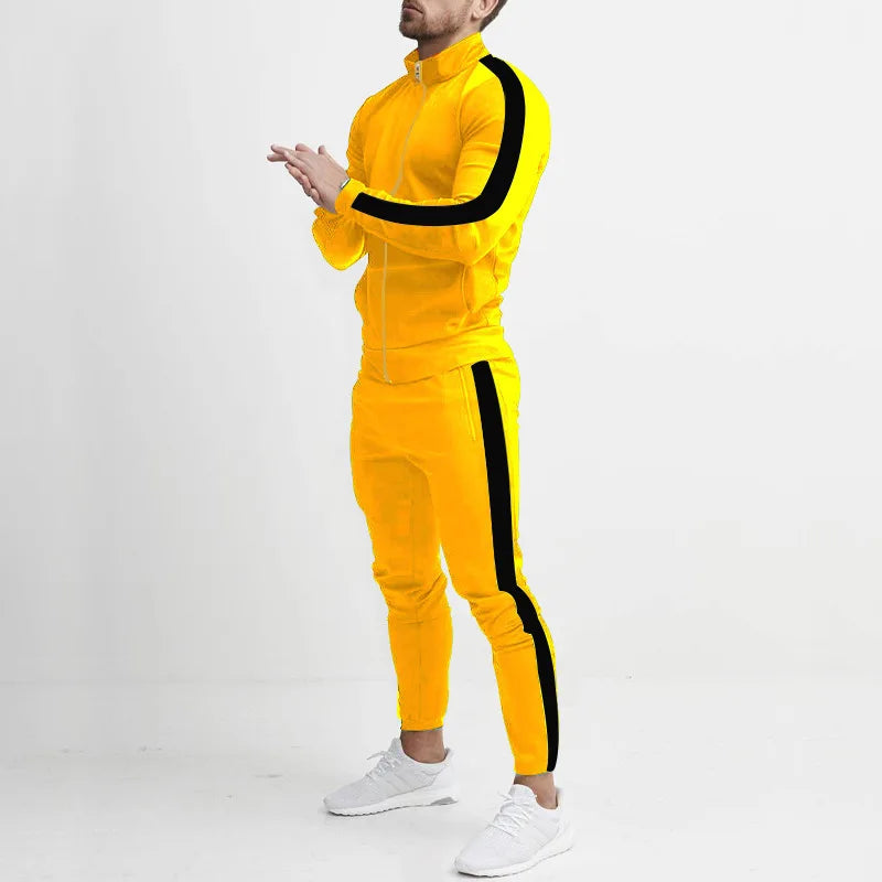 Europe America Autumn and Winter New Casual Men's Sports Suit Casual Suit Hooded Sports Men's