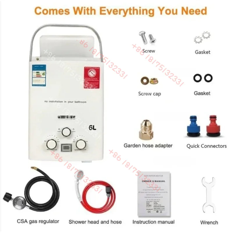 Compact Portable Outdoor Hot Water Heater Mobile Water Heating Equipment For Camping RV Travel Outdoor Shower Supply