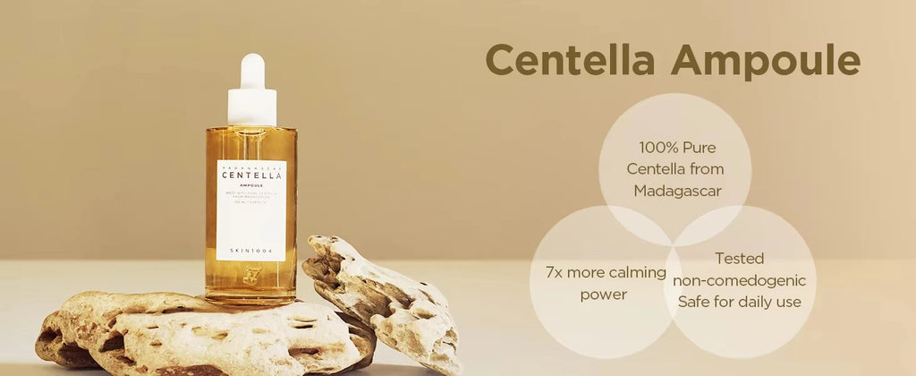 4-Piece Set SKIN1004 Madagascar Centella Ampoule Kit 30ML Soothing Calming Serum Collection for Sensitive & Acne-Prone Skin
