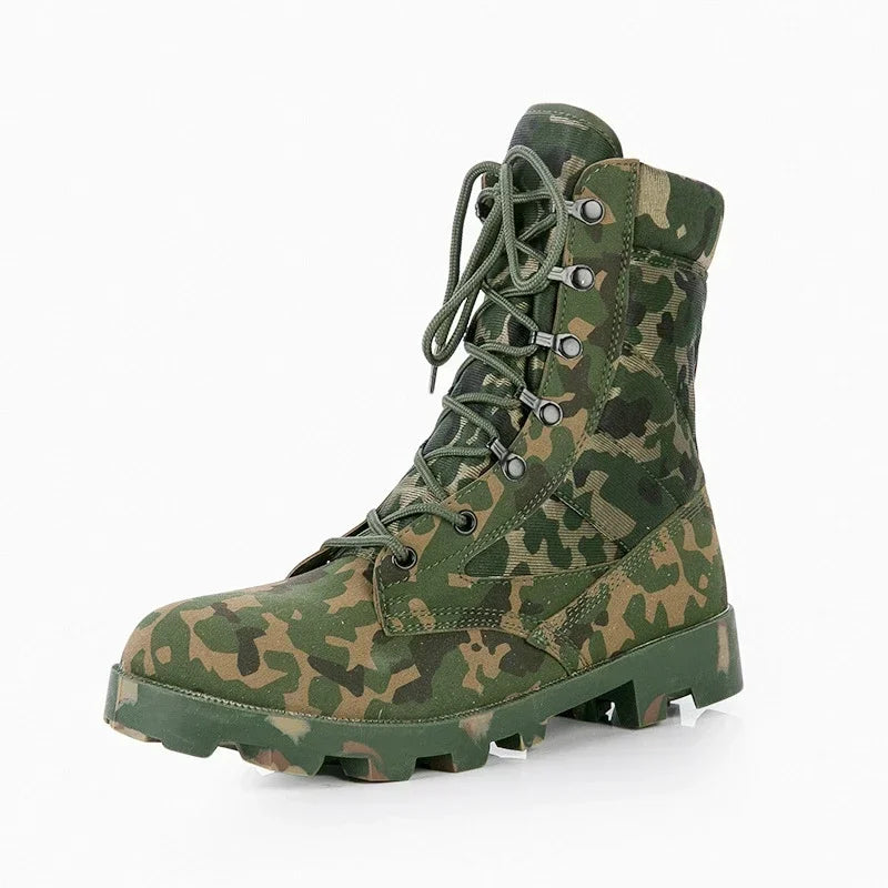 Men Combat Boots High Top Panama Desert Boot Outdoor Hiking Boots Man Anti Slip Tactical Boot Training Motorcycle Boot