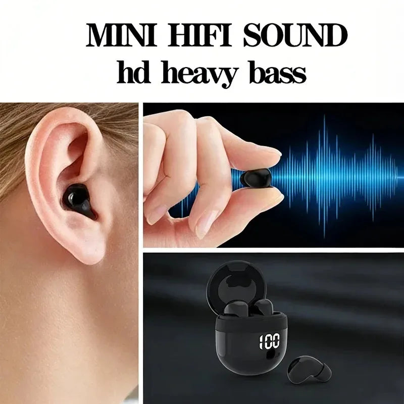 Wireless In-ear Headphones Bluetooth 5.4 Earphone Control Sport Headset Waterproof Microphone Music for Tumbler Design Mini Tiny