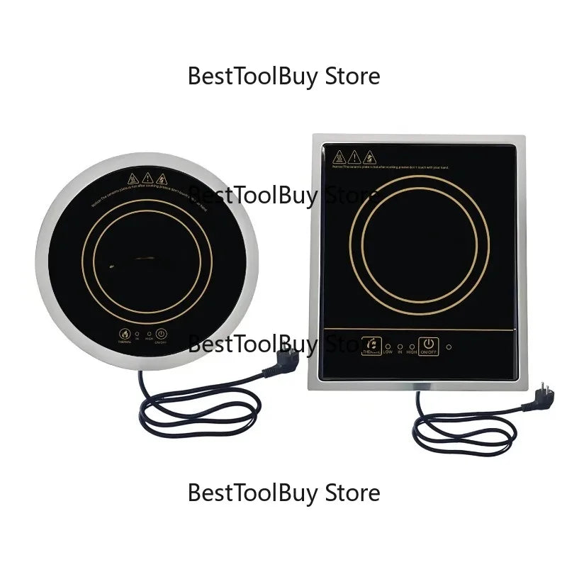 Induction Cooktop 800W/1200W 220V RV Built-in Cooker with Universal Frame for Outdoor Camping Camper Van & Yacht