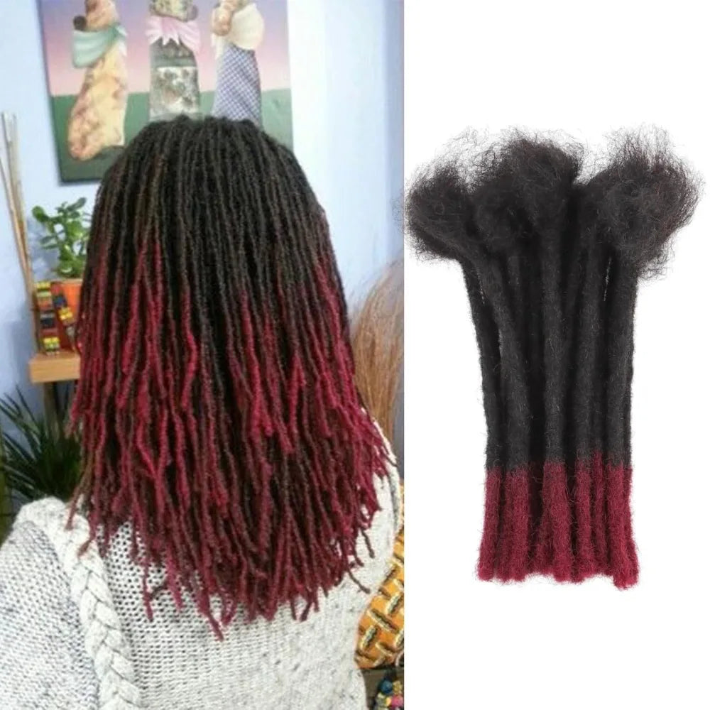 0.6cm Human Hair Dreadlock Extensions T1B/27/30/99j Loc Extensions Human Hair Permanent Loc Extensions Human Hair