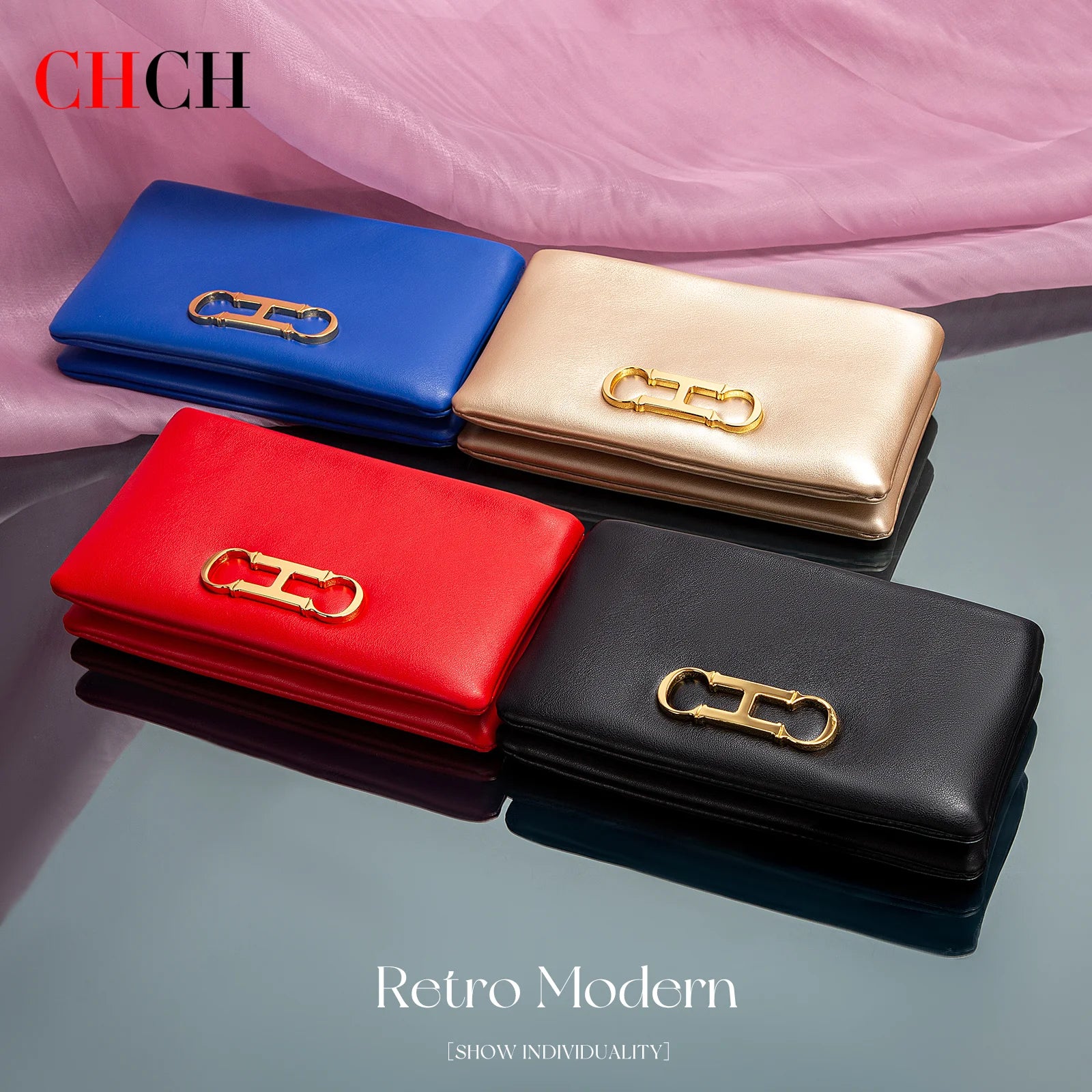 CHCH Women's Handbag Spring New Zipper Wallet High Quality 2-in-1 Women's Business Wallet