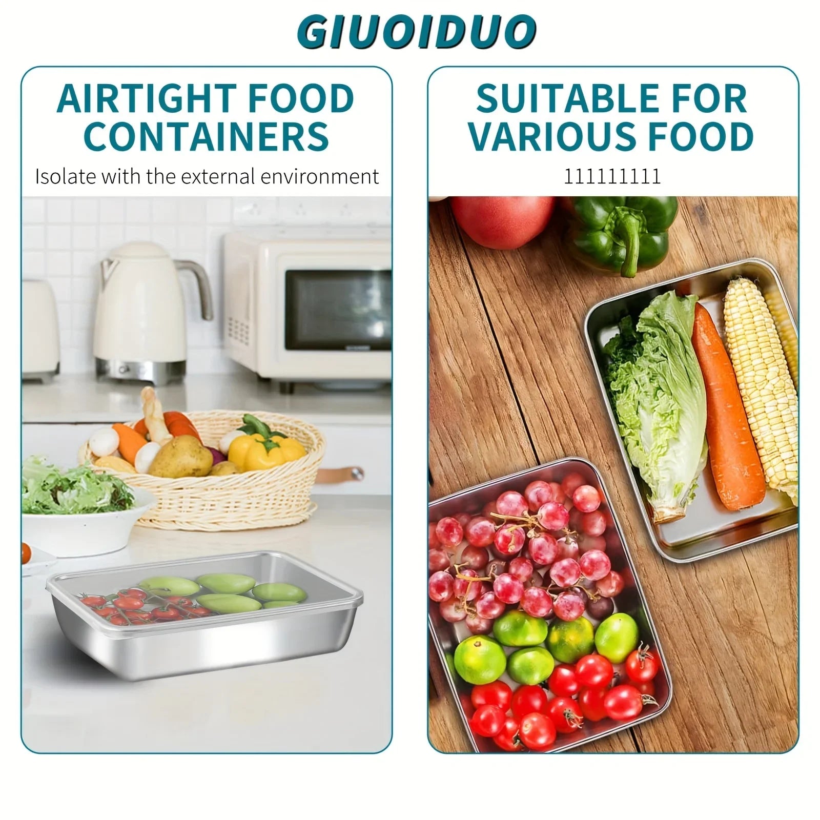 3pcs Stainless Steel Food Containers Leakproof Stackable Lunch Box with Clear Lids Kitchen Storage for Camping