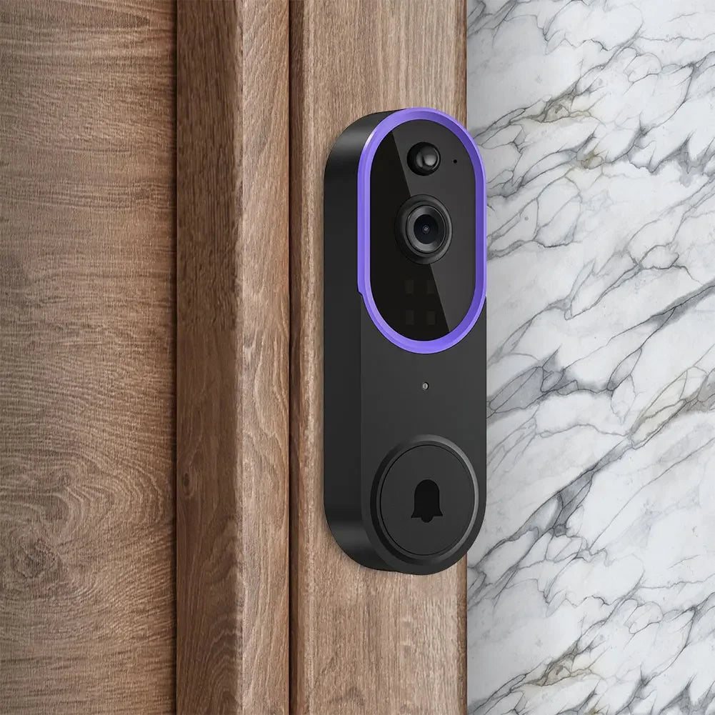 1080P Video Doorbell Camera 2-Ways Audio Wireless Doorbell WiFi Smart Door Bell Night Vision Intercom Doorbell Home Door Bells