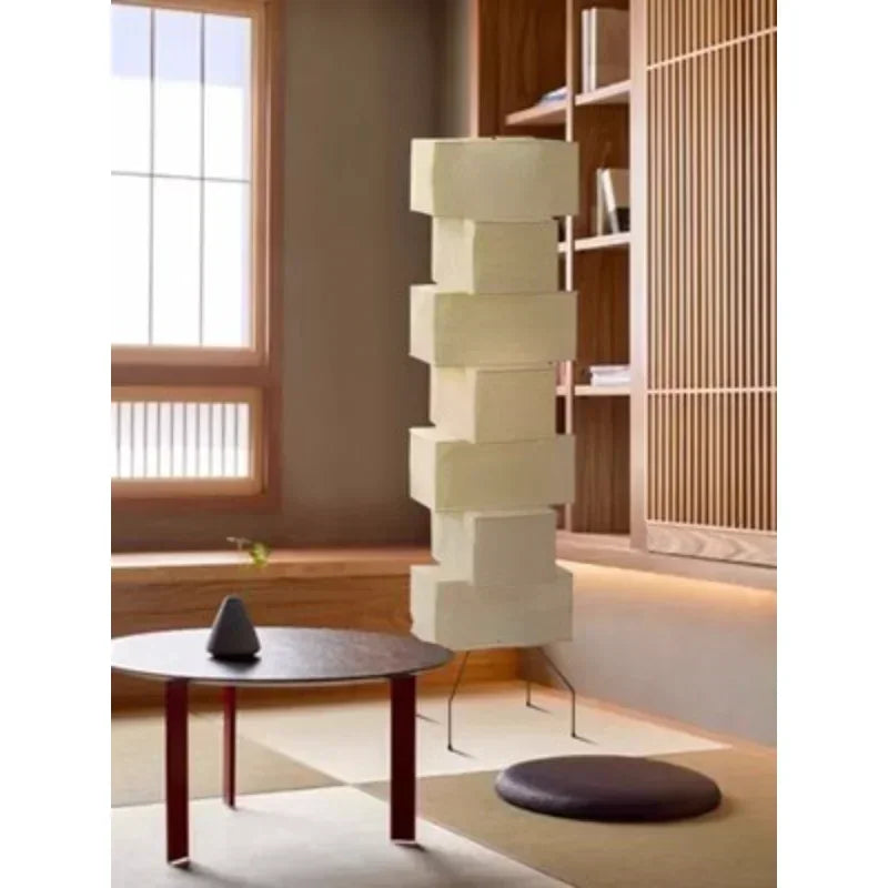 Akari Noguchi Lamp Yong Floor Lamp Japanese Designer LED Rice Paper Lantern Bedside Study Hotel Art Decor Standing Lamp