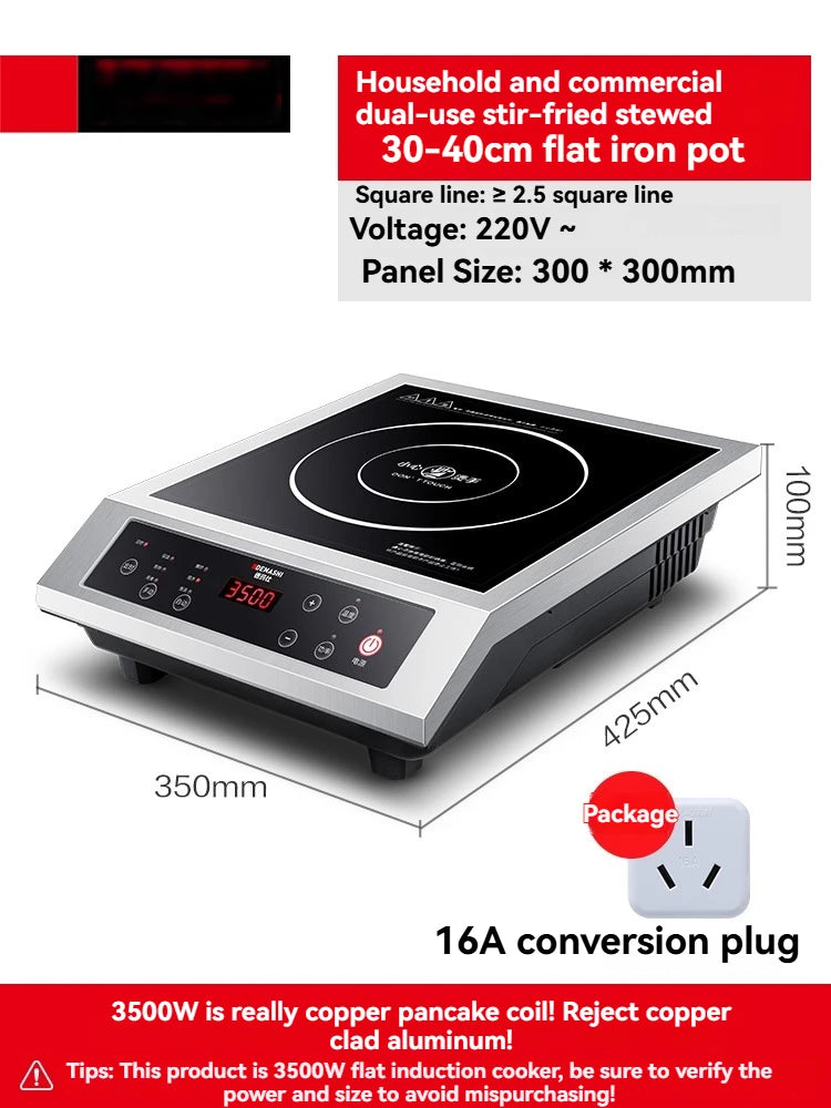 Commercial Induction Cooker 3500w High-power Hotel Flat Induction Cooker