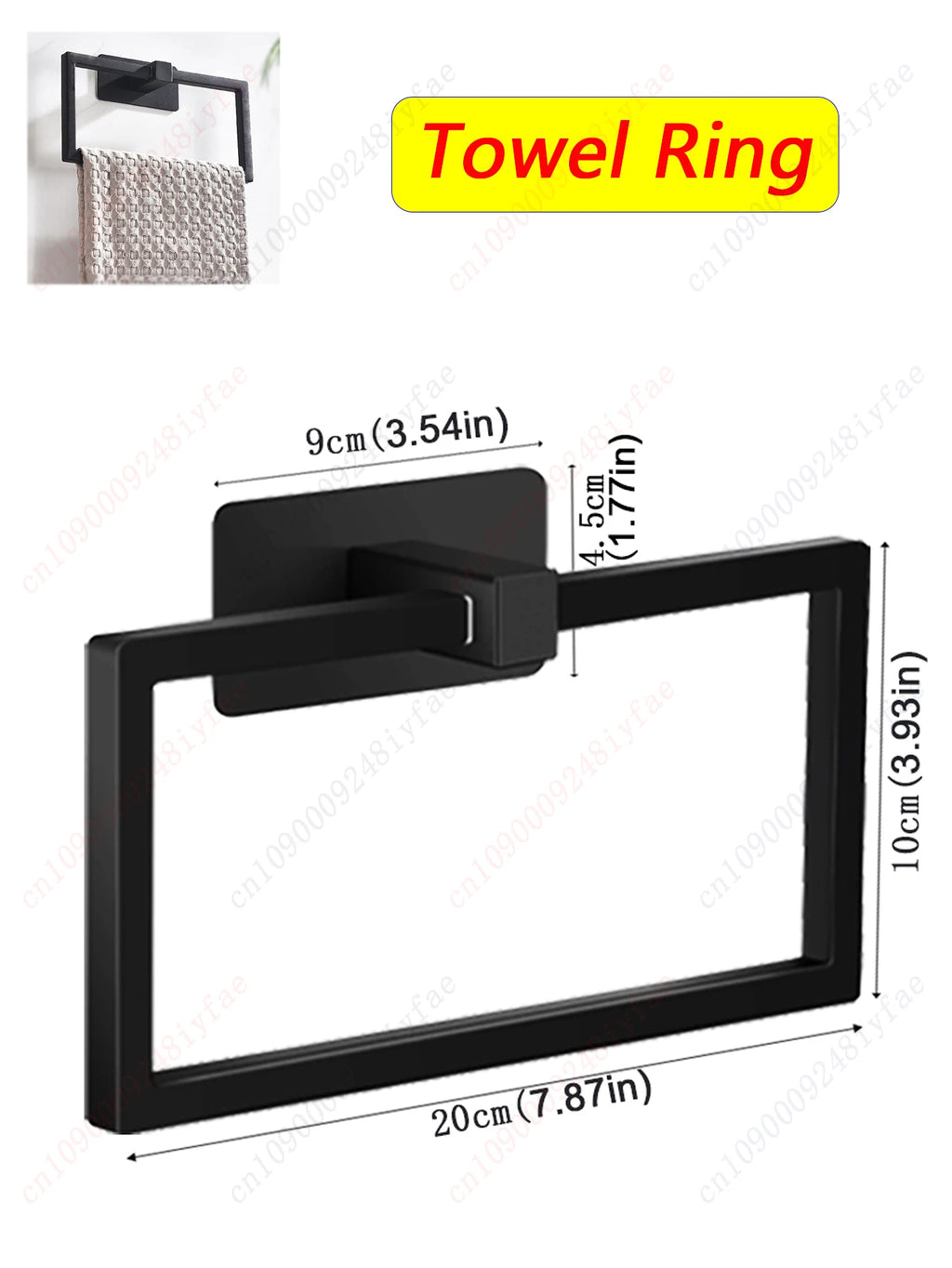 1-5PCS Towel Holder Bathroom Towel Bar Hanger Toilet Paper Holder Dispenser Wall Hooks Robe Key Hooks Hardware Accessories Set