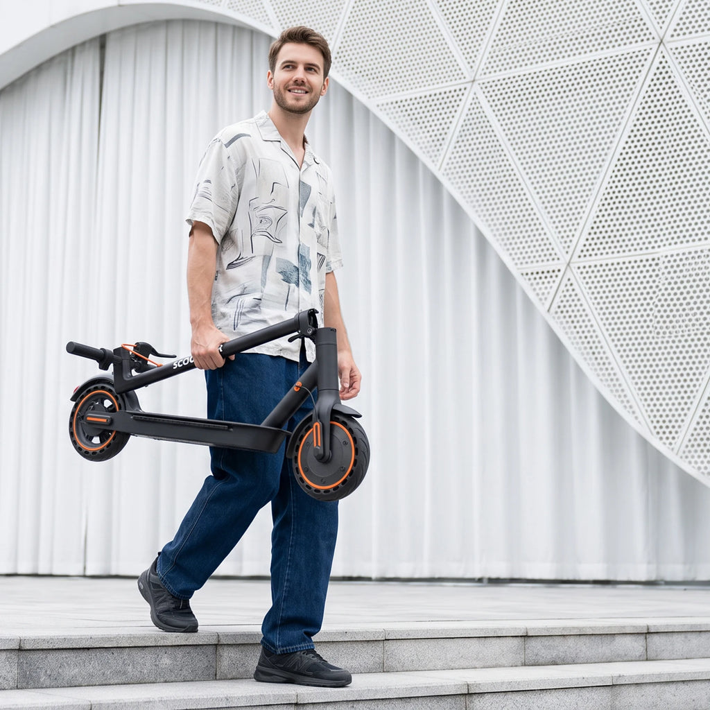 Electric scooters for adults, 8.5" Tire, Max 19 Miles and 19 Mph, 550W Foldable E Scooter with Side Light & APP