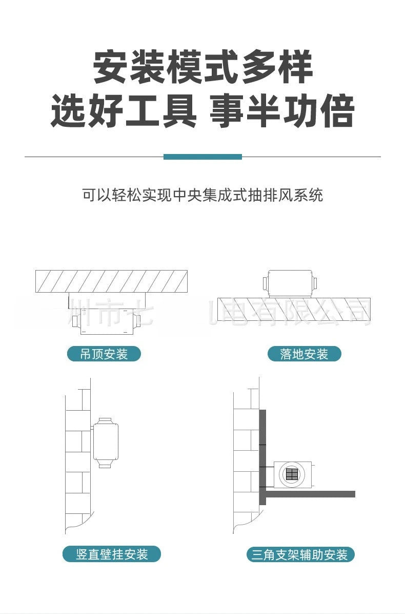 Silent Fresh Air Fan One-Way Flow DC Fresh Air Ventilator