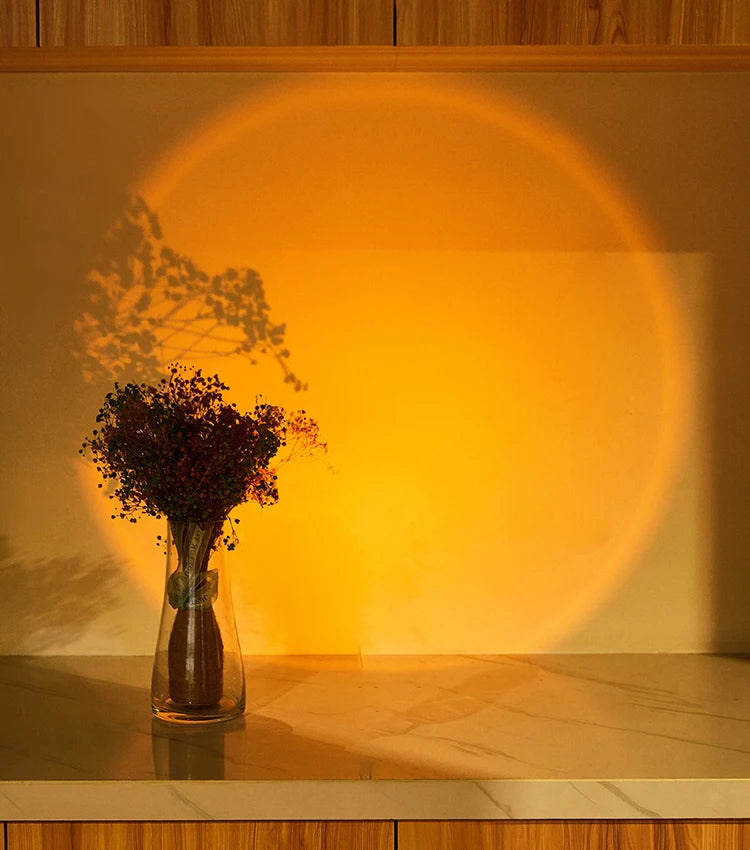 Touch LED Cabinet Lights Battery Powered Stick On Wall Sunset Lamp for Kitchen Bedroom Closet Cupboard Night Light Decoration