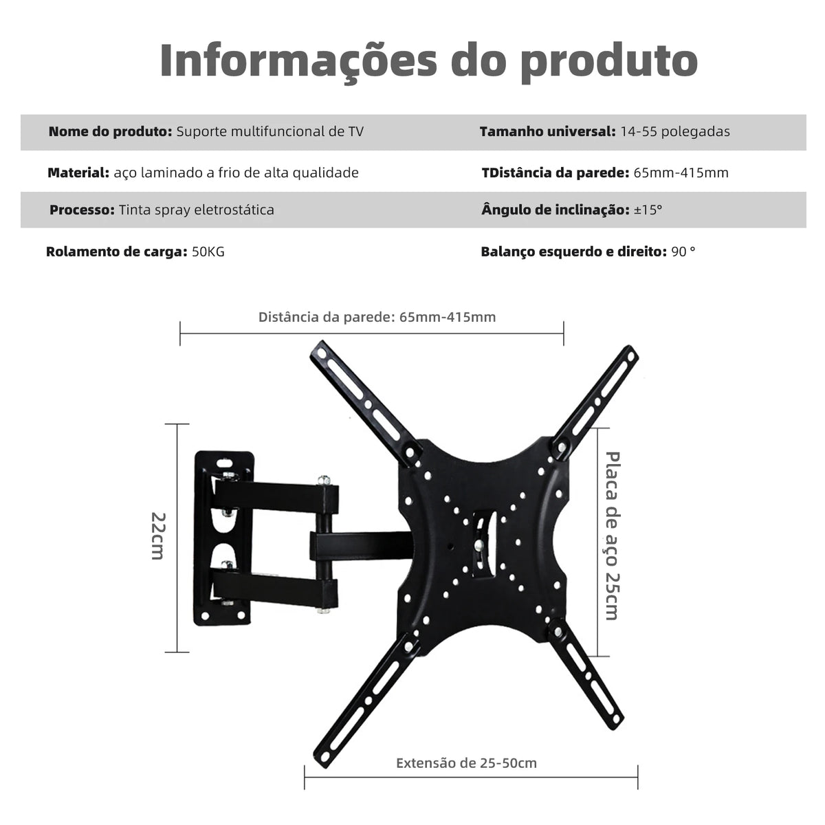 Monitor Stand, Tv Stand, Articulated Monitor Stand, Articulated Arm, Articulated Monitor Stand, Vesa, from Brazil