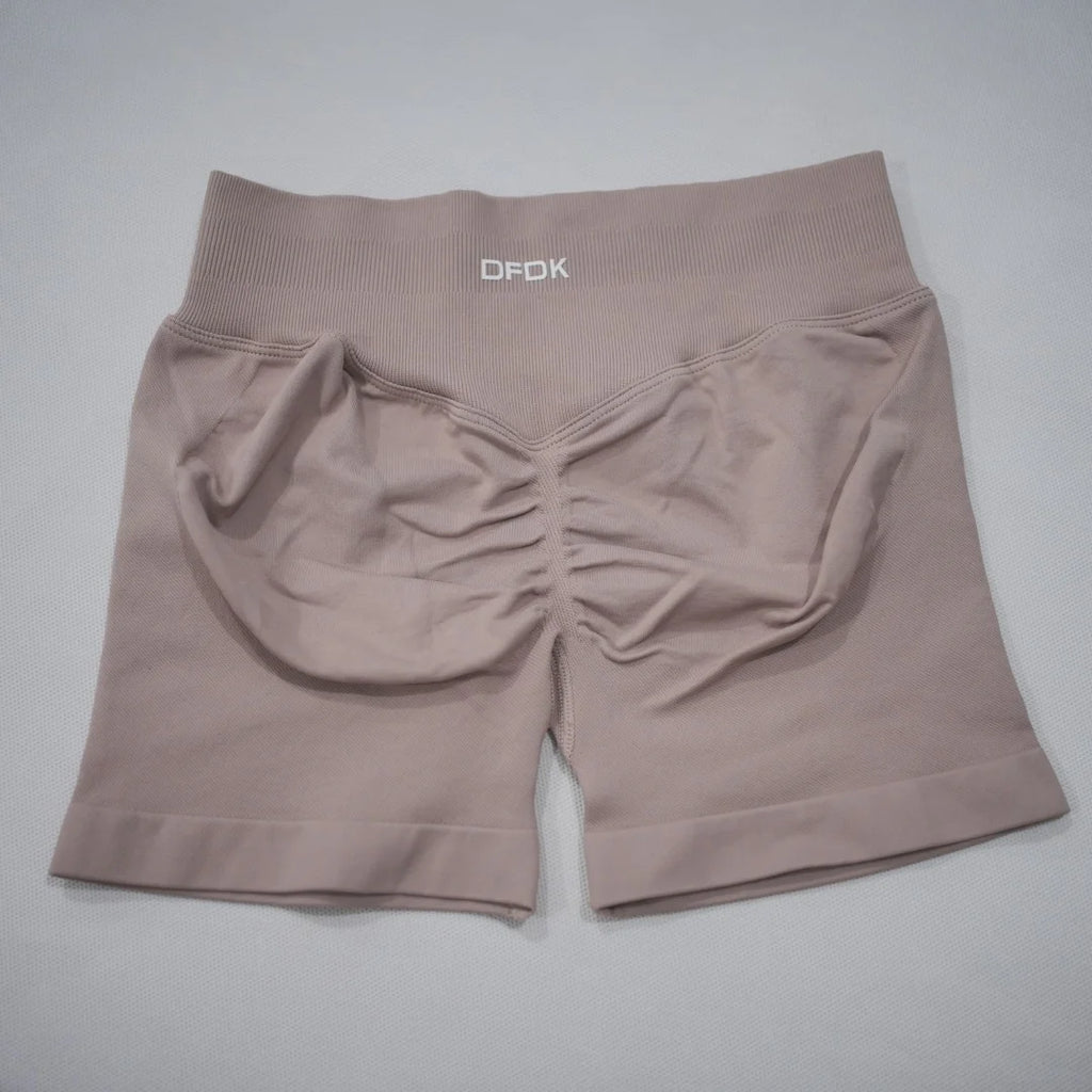 DFDK 2026 New Women Scrunch Butt Yoga Shorts High Waist Hip Lifting Push Up Squat Proof Sports Shorts Gym Workout Running Fitnes