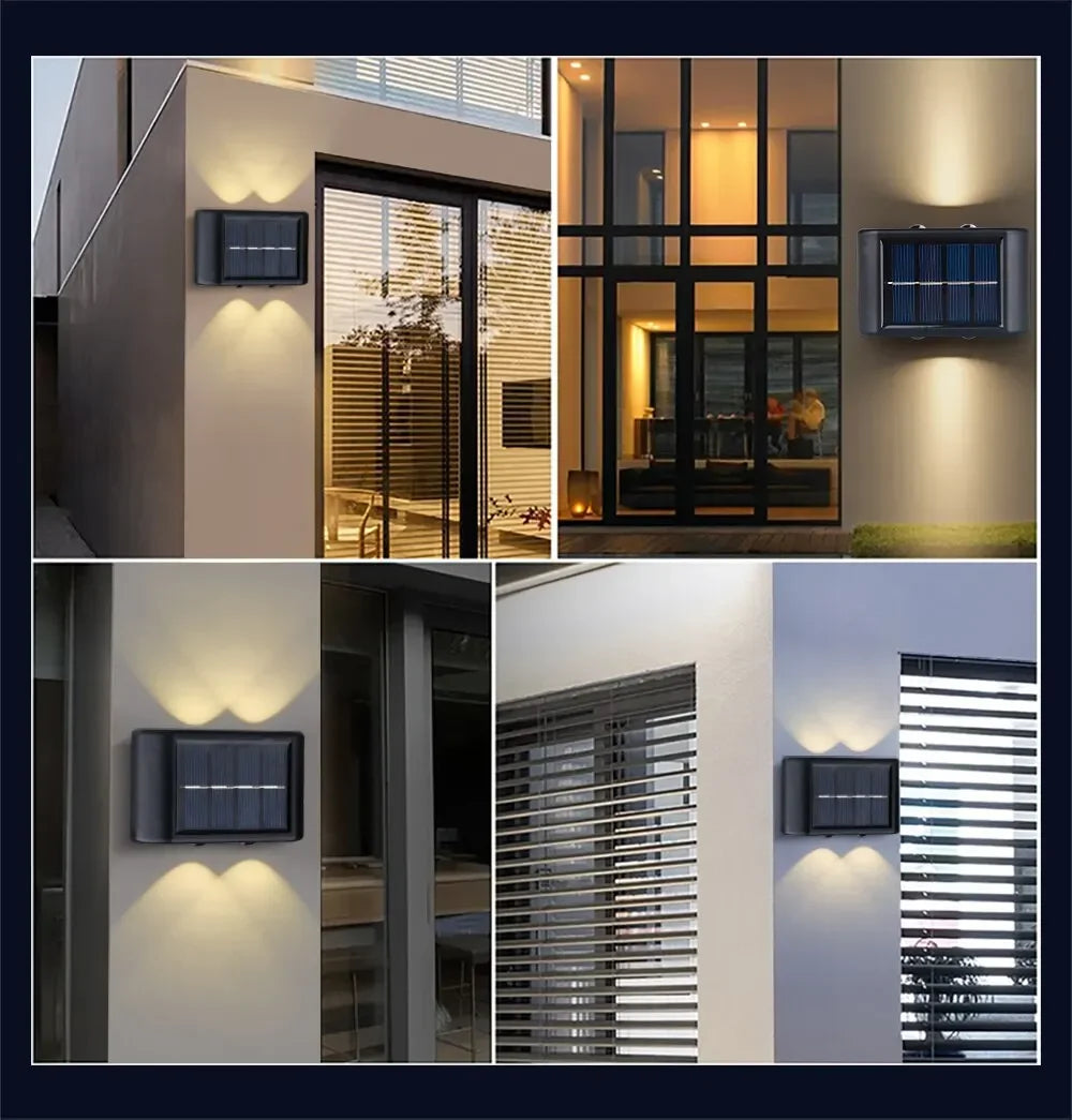Solar LED Light Outdoor Solar Lighting Lamp Streetlights Exterior Decoration Garland Waterproof Solar Garden Light  Wall Light