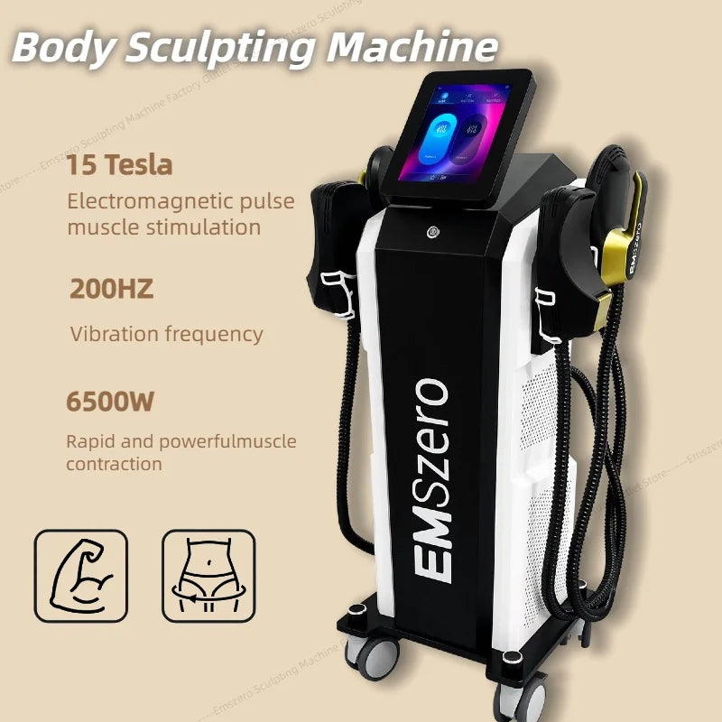 Professional EMSzero EMS Body Sculpt Machine Muscle Stimulator Fat Burning Shaping 5 Handles With Pelvic Floor Cushion