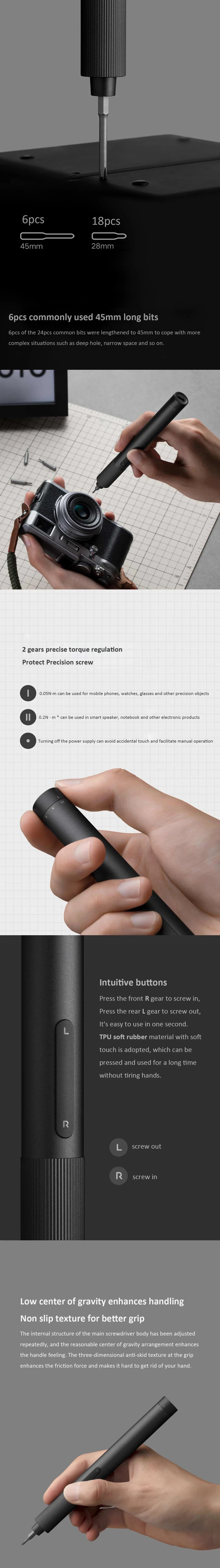 100% Original MIJIA Manual Screwdriver/ Electric Screwdriver 24 in 1 Precision Screw Driver Kit Magnetic Bits Repair Tool