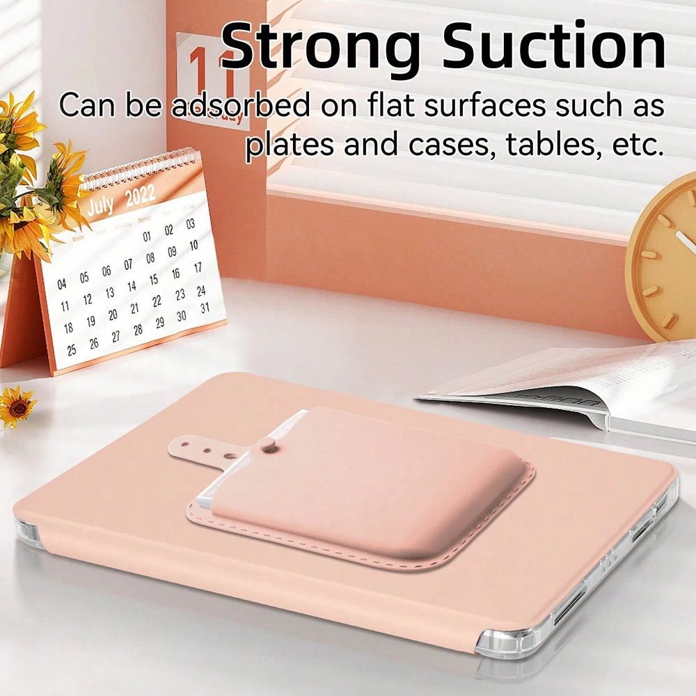 Adsorption Back Storage Bag For iPad Laptop Smooth Surface Reusable Cable/Mouse/Powerbank Pouch Elastic Tablet Accessories
