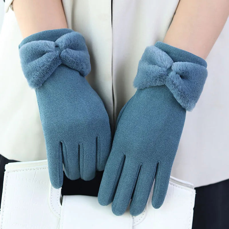 New Grace Fashion Lady Gloves Women Winter Vintage Touch Screen Driving Keep Warm Windproof Glove Mittens Dropshiping G072