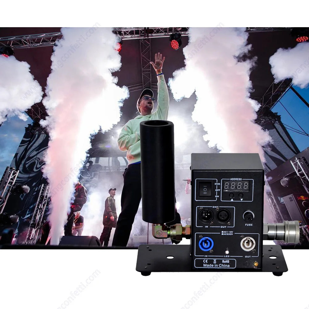 High Power Stage Wedding Effect CO2 Jet Machine 100W DMX512 Control CO2 Smoke Machine Co2 Effect Fog Smoke for Event Party Club