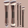 Double Head Face Makeup Brush Set Soft Fiber Foundation Brush Concealer Brush Beginner-Friendly Beauty Tools