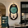 Retro French LED Wall Clock Watch Living Room Mute Pendulum Clock Elegant Taste Family Gift Art Decor Quartz Clock Home Decor