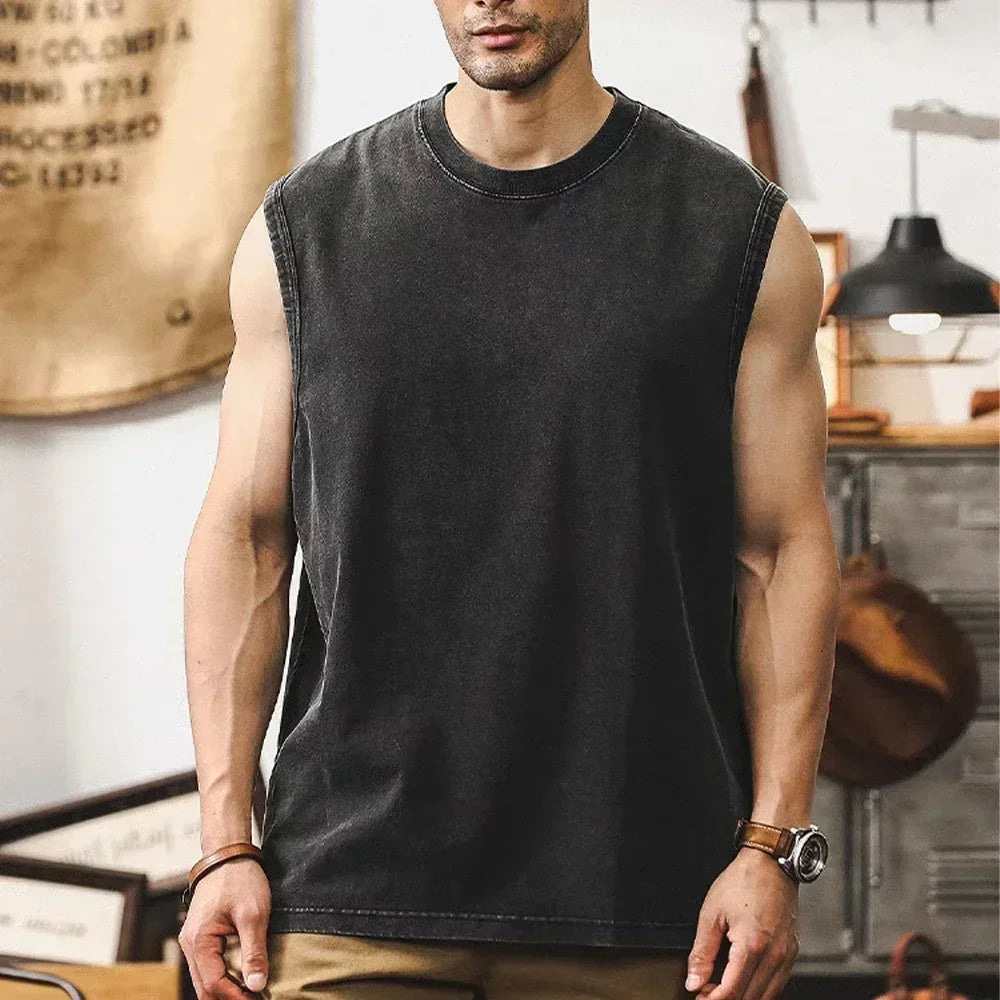 Oasis Band washed retro American street minimalist rock vest print T-shirt high-quality pure cotton Harajuku Y2K top
