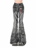 Women's Denim Pants Dark Academia Cargo Jean Flared Bell Bottom Designer Kpop Japanese 2026 Autumn Winter Y2k 2000s Goblin Core