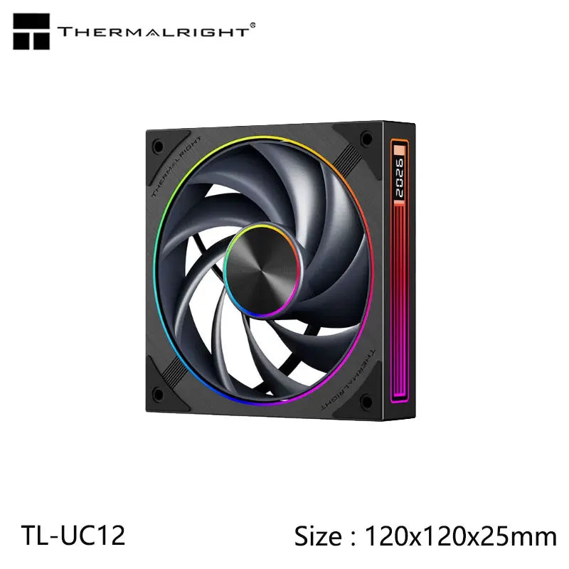 Thermalright TL-UC12/24/36 Computer Case Cooling Fan,Infinite Mirror High-Performance Digital Display Screen