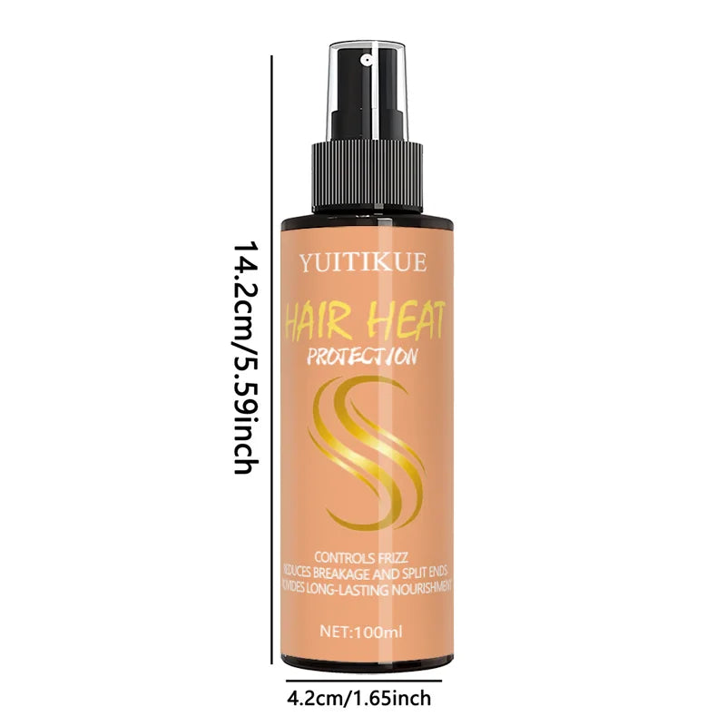 YUITIKUE Hair Thermal Protection Spray 100ml Control Frizz Reduce Breakage Long Last Nourish Before Heat Styling