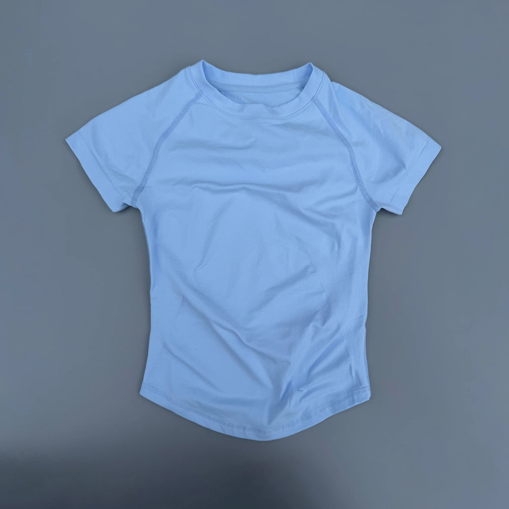Sport Short Sleeve Top Women Seamless Yoga All-Way Stretch Clothing Running Neon Gym T Shirt Minimalist Slim Fitness Active Tee
