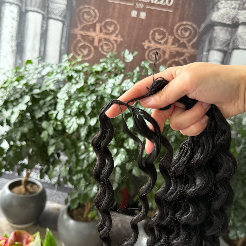 NABI Updated Miracle Knots Hair Pre-Separated Burmese Crochet Human Hair DeepWave 14-26inch 100g/pc for Bora Boho Braids