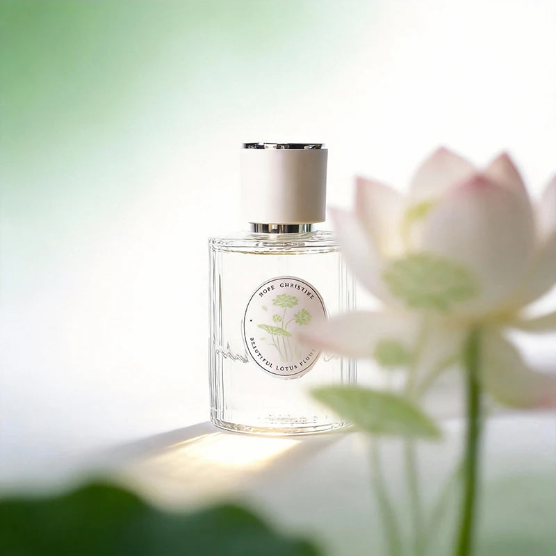 Fresh Lotus Perfume Long-Lasting Floral-Woody Scent with Eastern Serenity Aroma of Lotus Jasmine And Cedar for Women 50ML