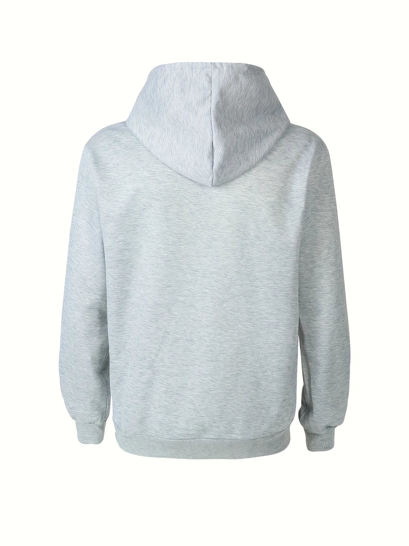 Men's autumn and winter casual fashionable loose hooded sweatshirt Paris letter printed long sleeved warm pullover