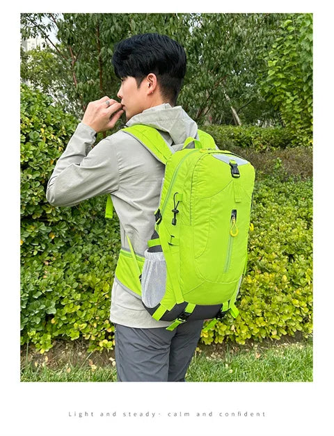 Outdoor Mountaineering Bag Men's Large Capacity Travel Bag Waterproof Hiking Scratch-resistant Wear-resistant Sports Backpack